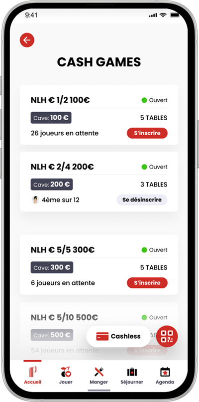Rejoignez nos tables de cash game à Paris